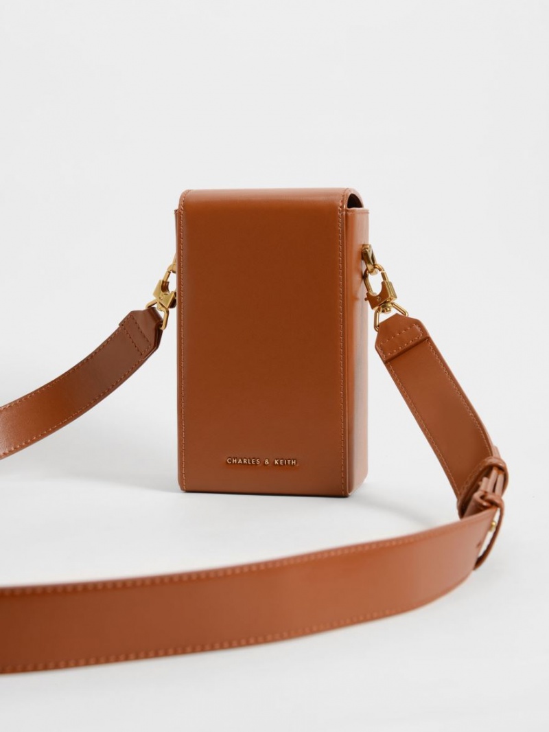 Charles & Keith Elongated Crossbody Taschen Braun | 956CUJWKH