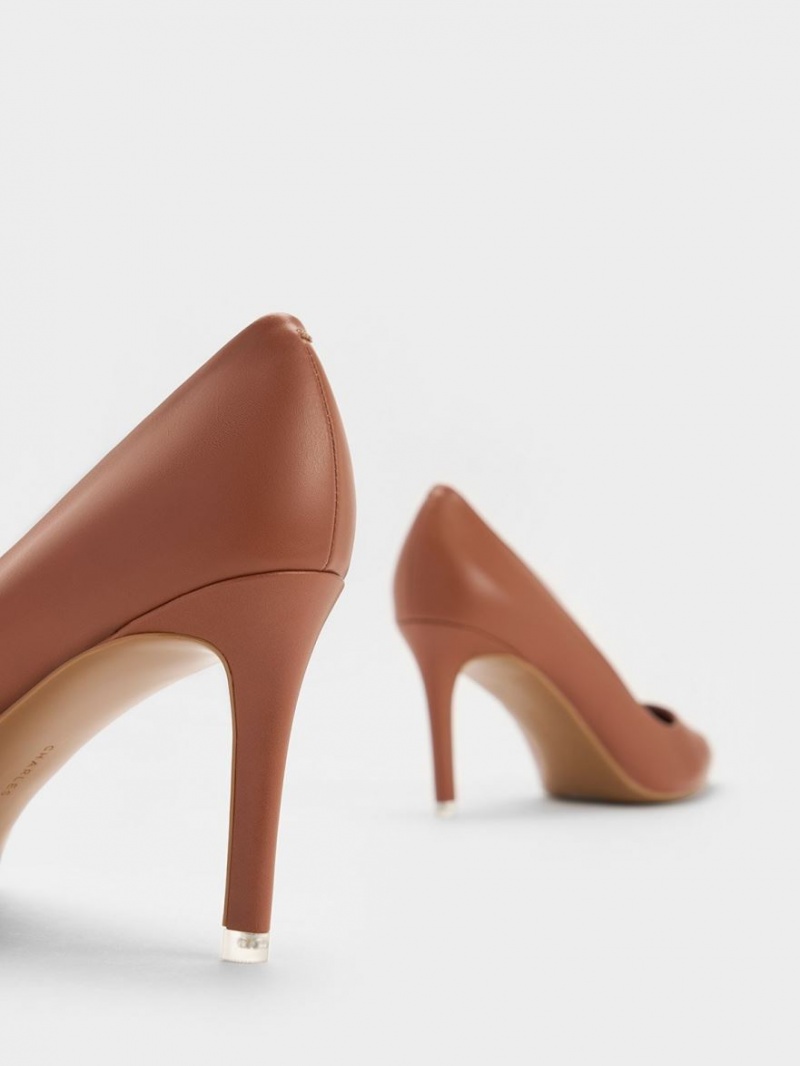 Charles & Keith Emmy Pointed-Kappe Pumps Braun | 451TDYEHL