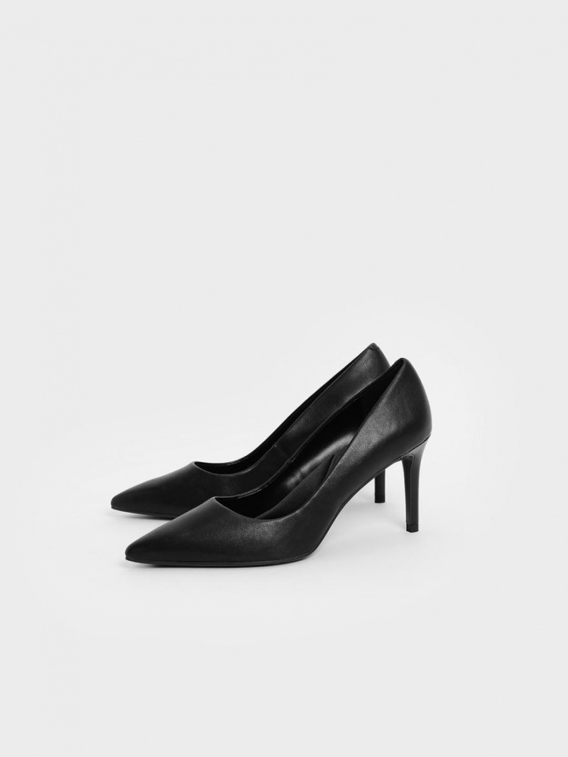 Charles & Keith Emmy Pointed-Kappe Pumps Schwarz | 034BUXQWT