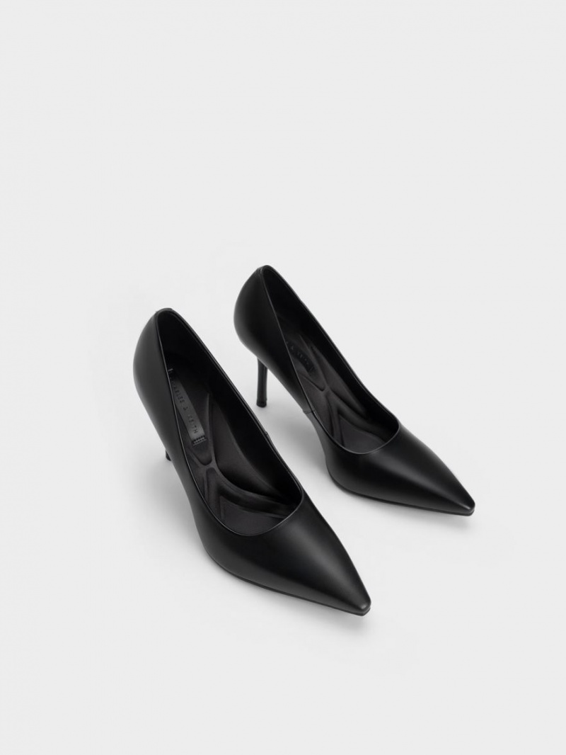 Charles & Keith Emmy Stiletto Heel Pumps Schwarz | 175ZUEDJP