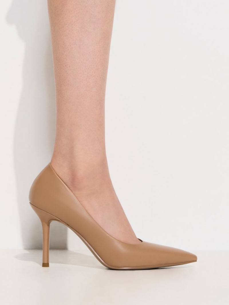 Charles & Keith Emmy Stiletto Heel Pumps Braun | 406QLDKMA