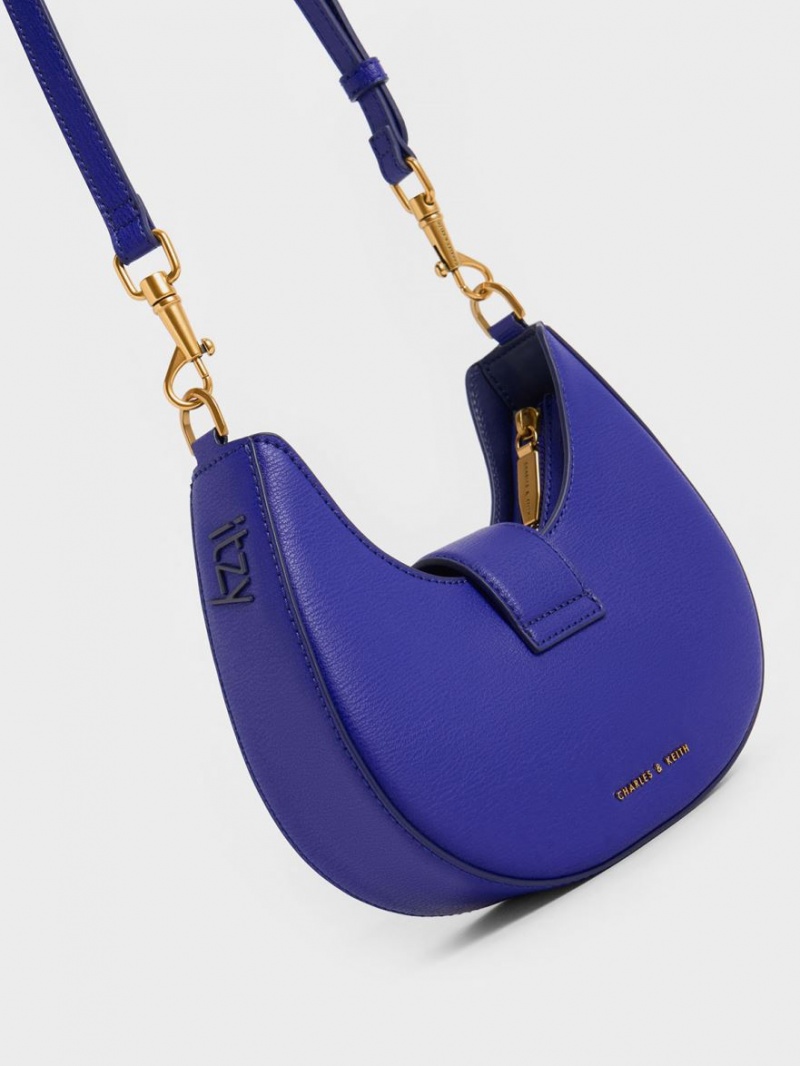 Charles & Keith Gabine Belted Hobo Tasche Blau | 325ZKCHSN