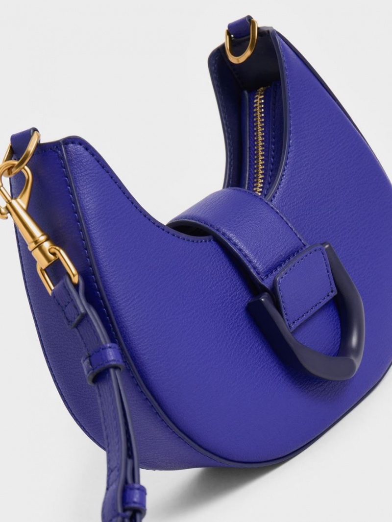 Charles & Keith Gabine Belted Hobo Tasche Blau | 325ZKCHSN