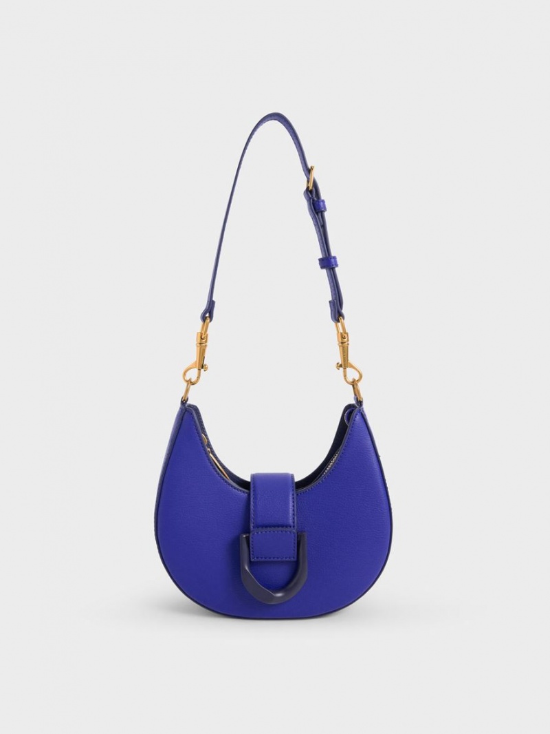 Charles & Keith Gabine Belted Hobo Tasche Blau | 325ZKCHSN