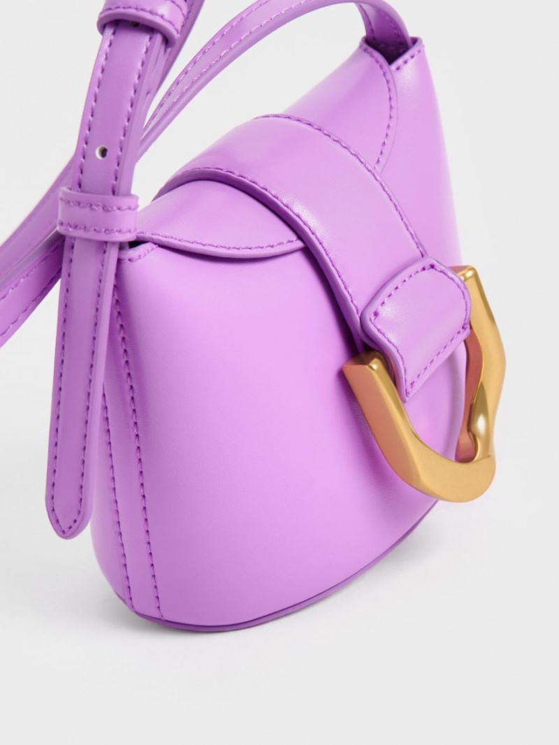 Charles & Keith Gabine Bucket Tasche Lila | 950XGCVRN