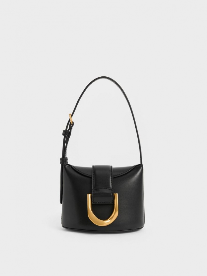 Charles & Keith Gabine Bucket Tasche Schwarz | 976IMODJA