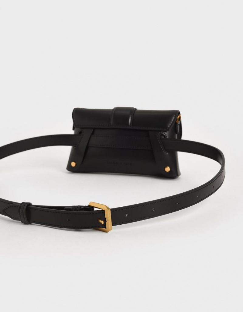 Charles & Keith Gabine Crossbody Taschen Schwarz | 501LDHBYM