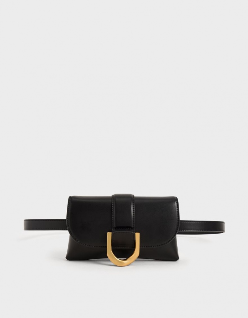 Charles & Keith Gabine Crossbody Taschen Schwarz | 501LDHBYM