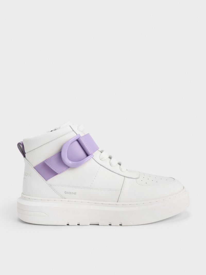 Charles & Keith Gabine Leder Hohe Sneaker Weiß | 513WVEHJU