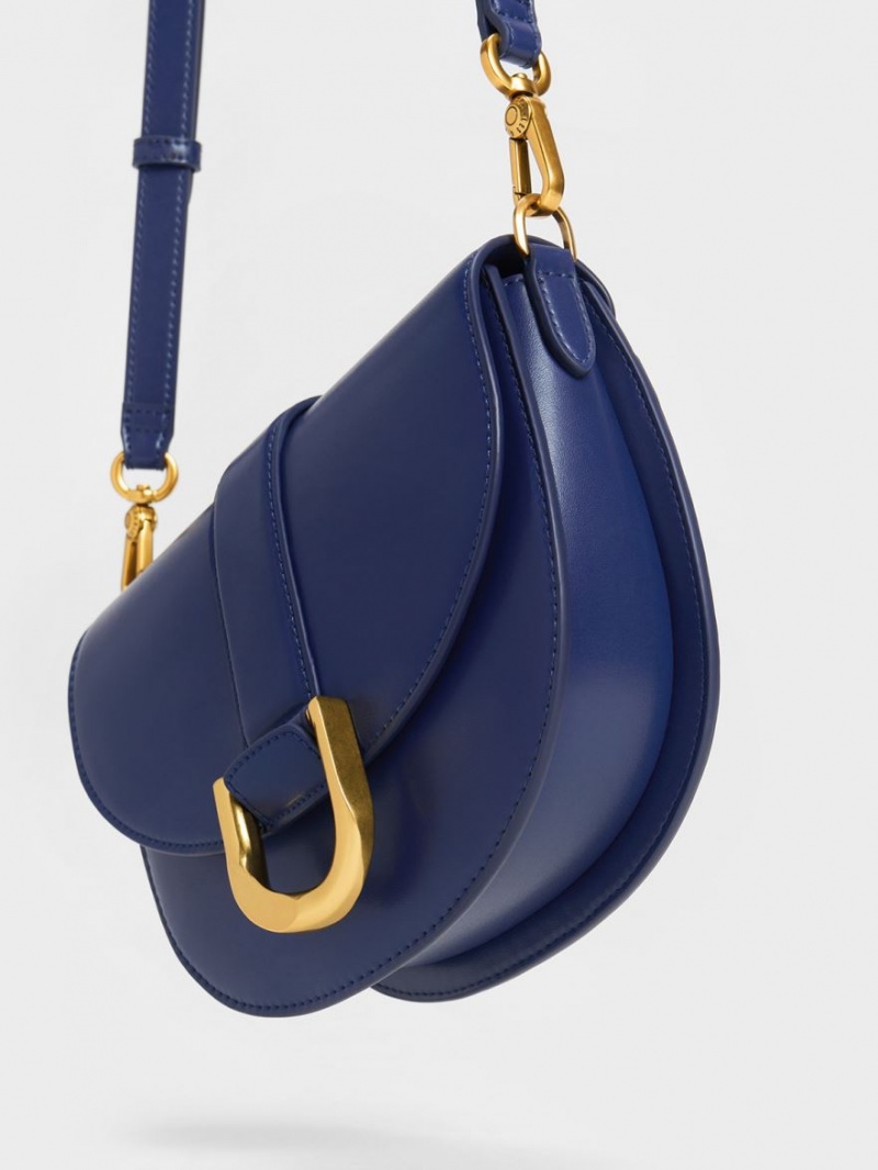 Charles & Keith Gabine Satteltaschen Navy | 056SRGOHJ