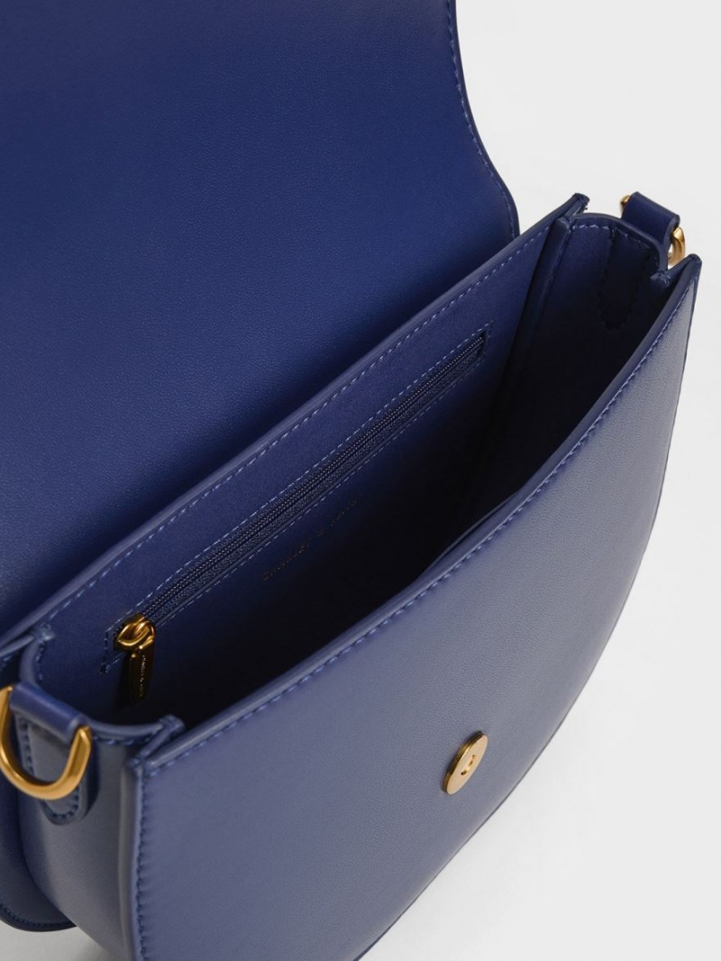 Charles & Keith Gabine Satteltaschen Navy | 056SRGOHJ