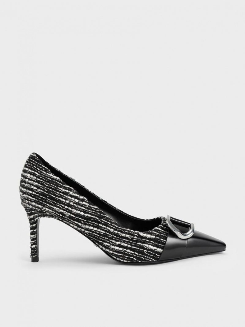 Charles & Keith Gabine Tweed Kappe-Cap Pumps Mehrfarbig | 204DZBVEI