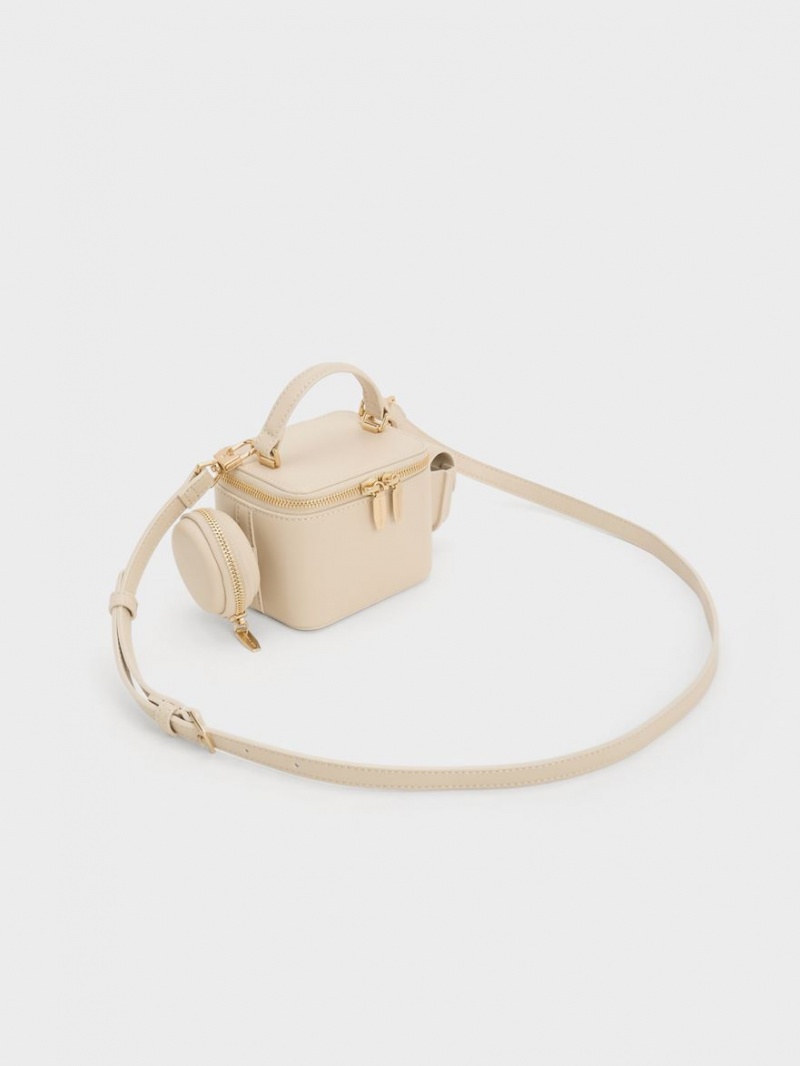 Charles & Keith Gaia Boxy Top Handtasche Beige | 650EPOUCJ