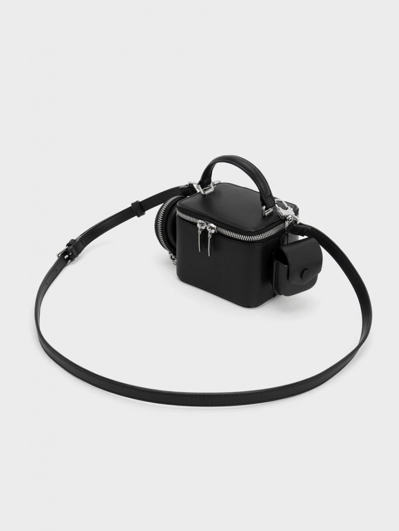 Charles & Keith Gaia Boxy Top Handtasche Schwarz | 243ETBQOC