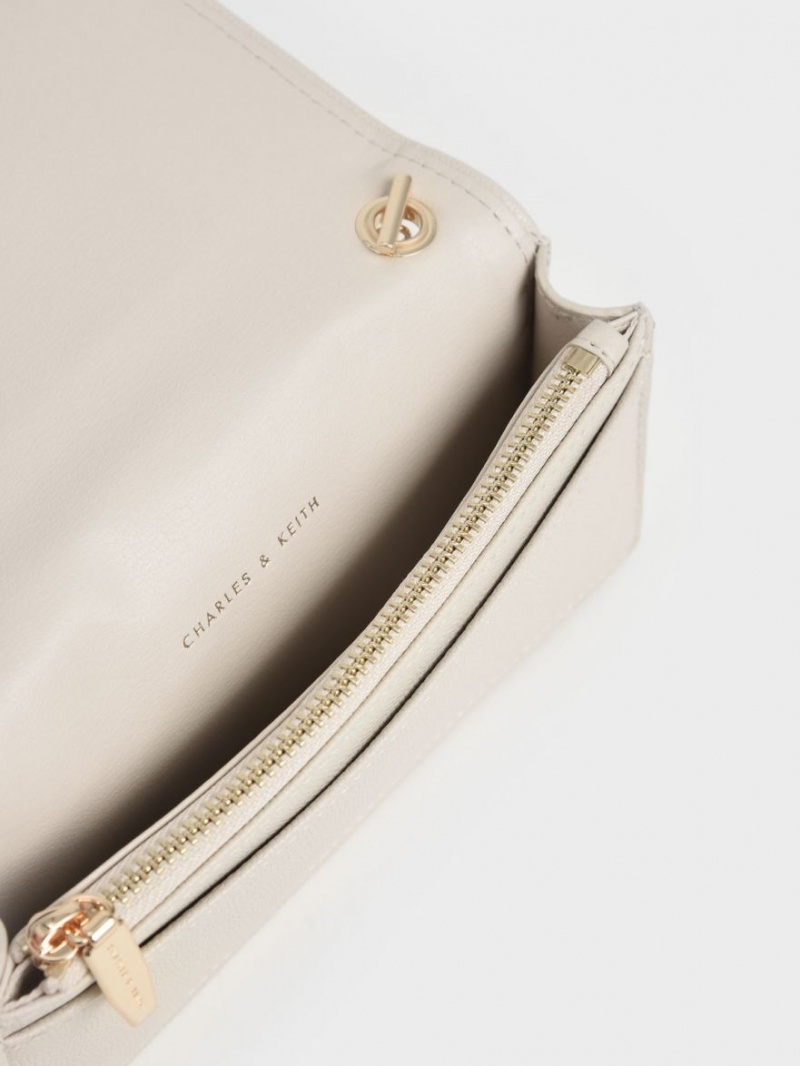 Charles & Keith Gesteppt Beuteltasche Weiß | 974JXHWTZ