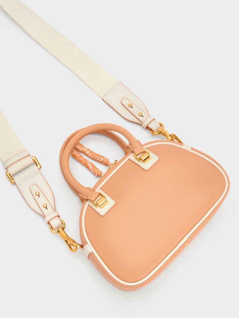 Charles & Keith Gwiana Bowling Schultertaschen Orange | 580SMJHQE