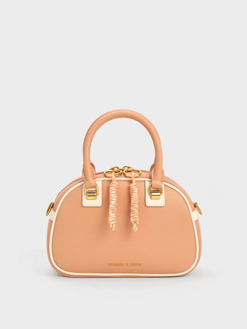 Charles & Keith Gwiana Bowling Schultertaschen Orange | 580SMJHQE