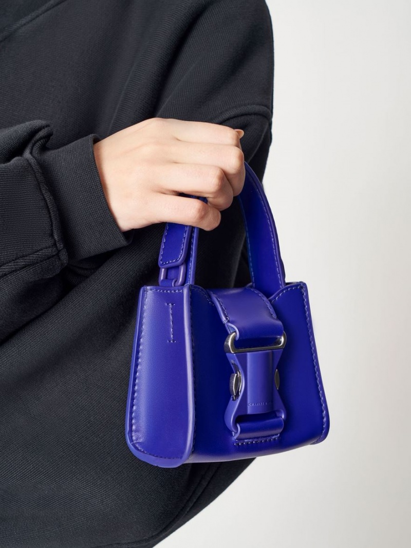 Charles & Keith Ivy Top Handle Mini Taschen Blau | 741DOLEPX