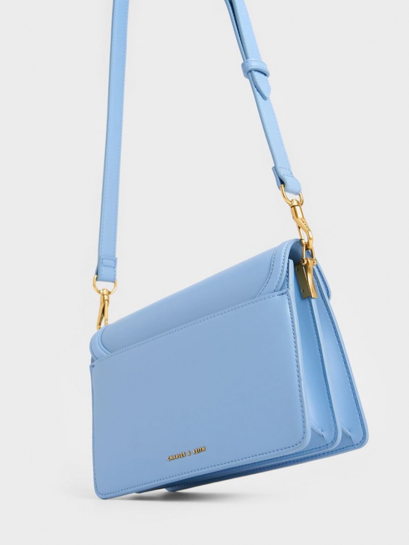 Charles & Keith Joelle Envelope Schultertaschen Hellblau | 062UMAFJH