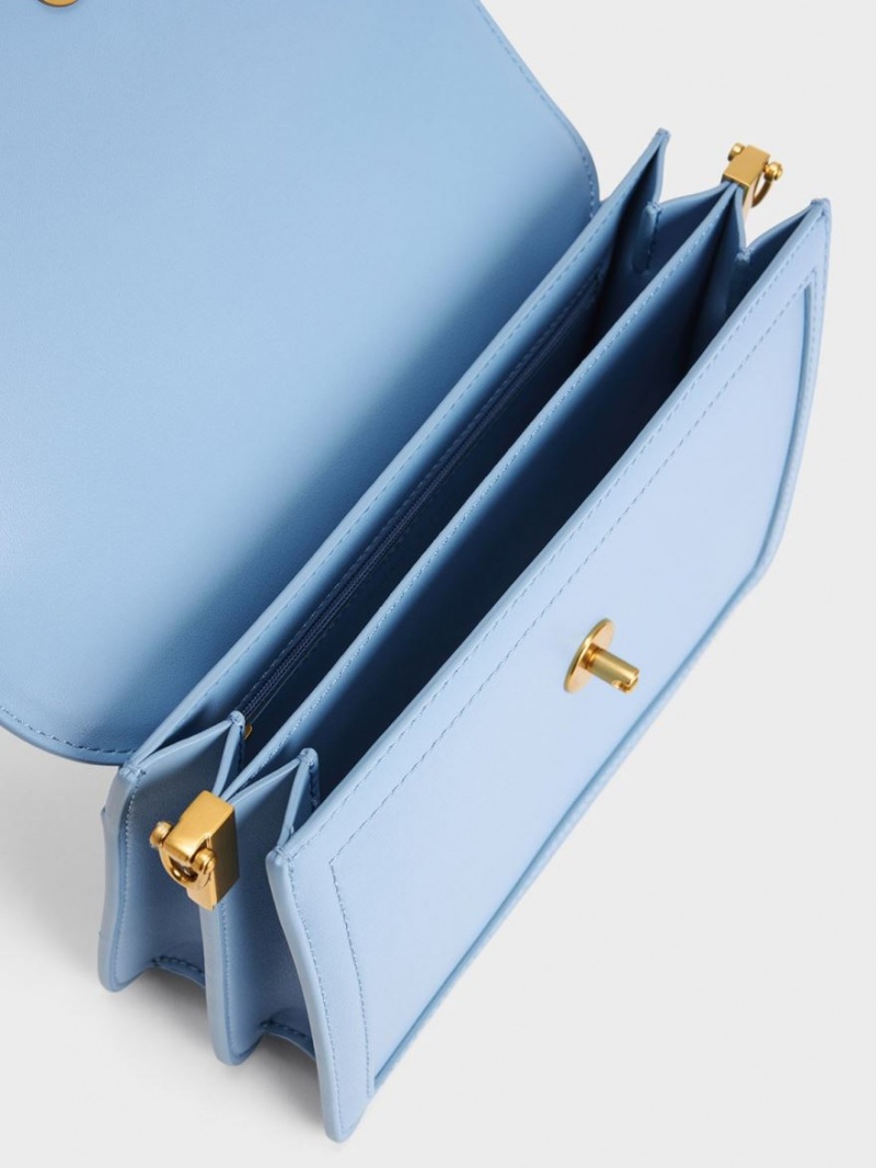 Charles & Keith Joelle Envelope Schultertaschen Hellblau | 062UMAFJH