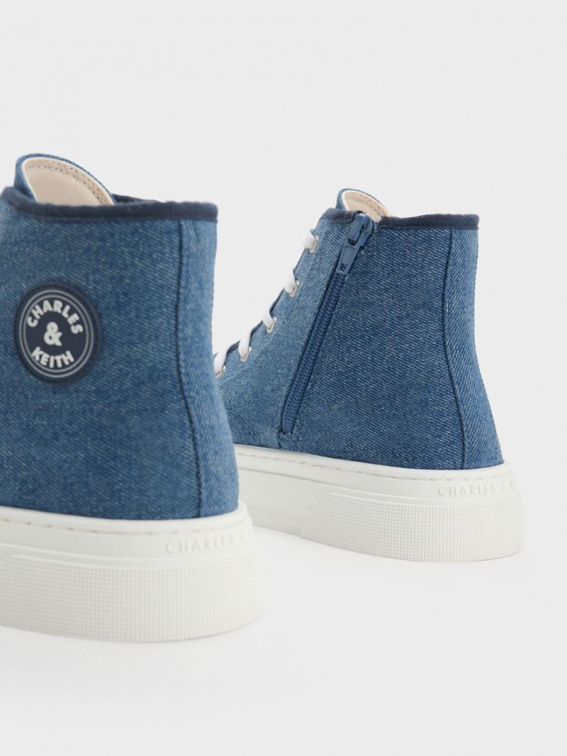 Charles & Keith Kay Canvas Hohe Sneaker Blau | 409RIVKNC