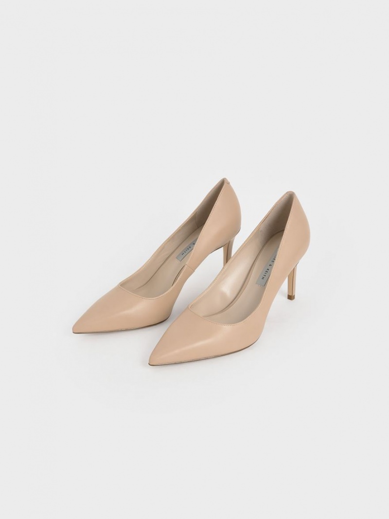 Charles & Keith Klassische Stiletto Heel Pumps Beige | 802XMVRIL