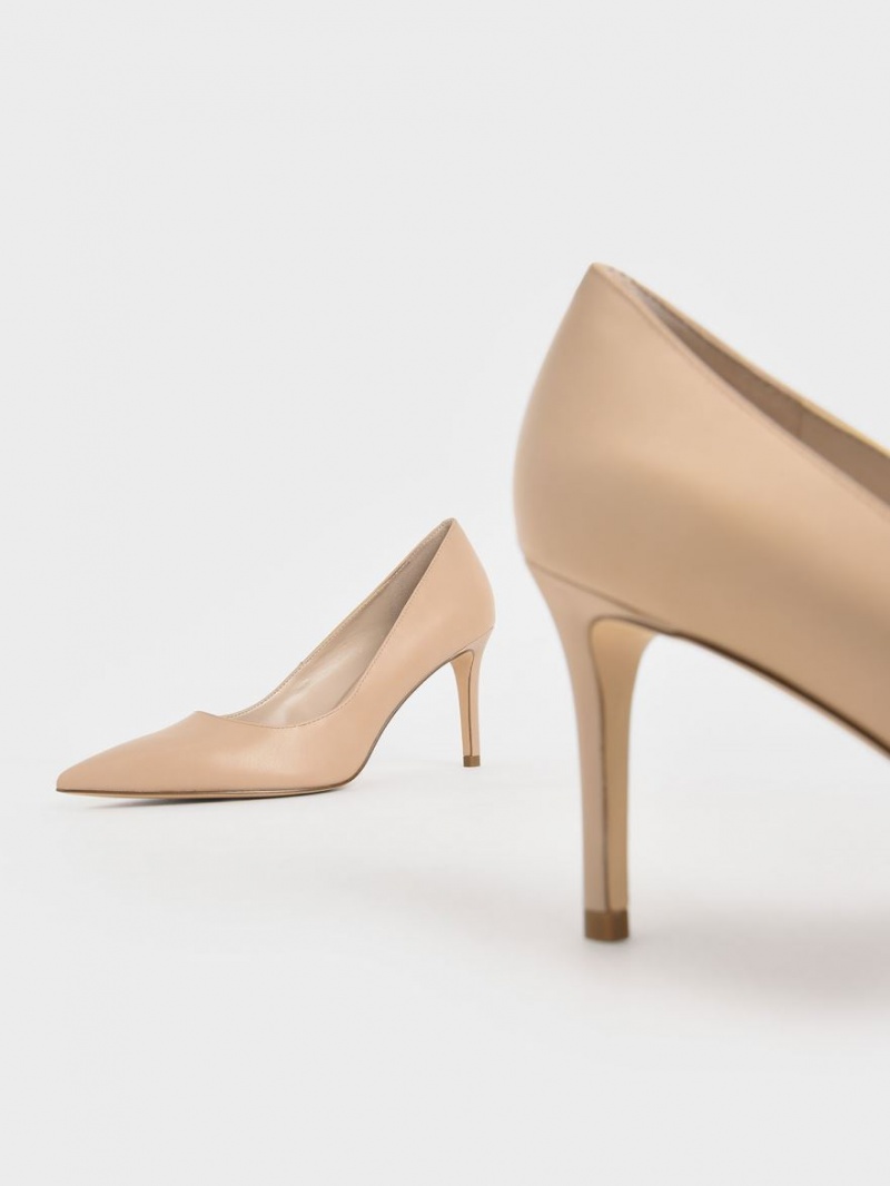 Charles & Keith Klassische Stiletto Heel Pumps Beige | 802XMVRIL