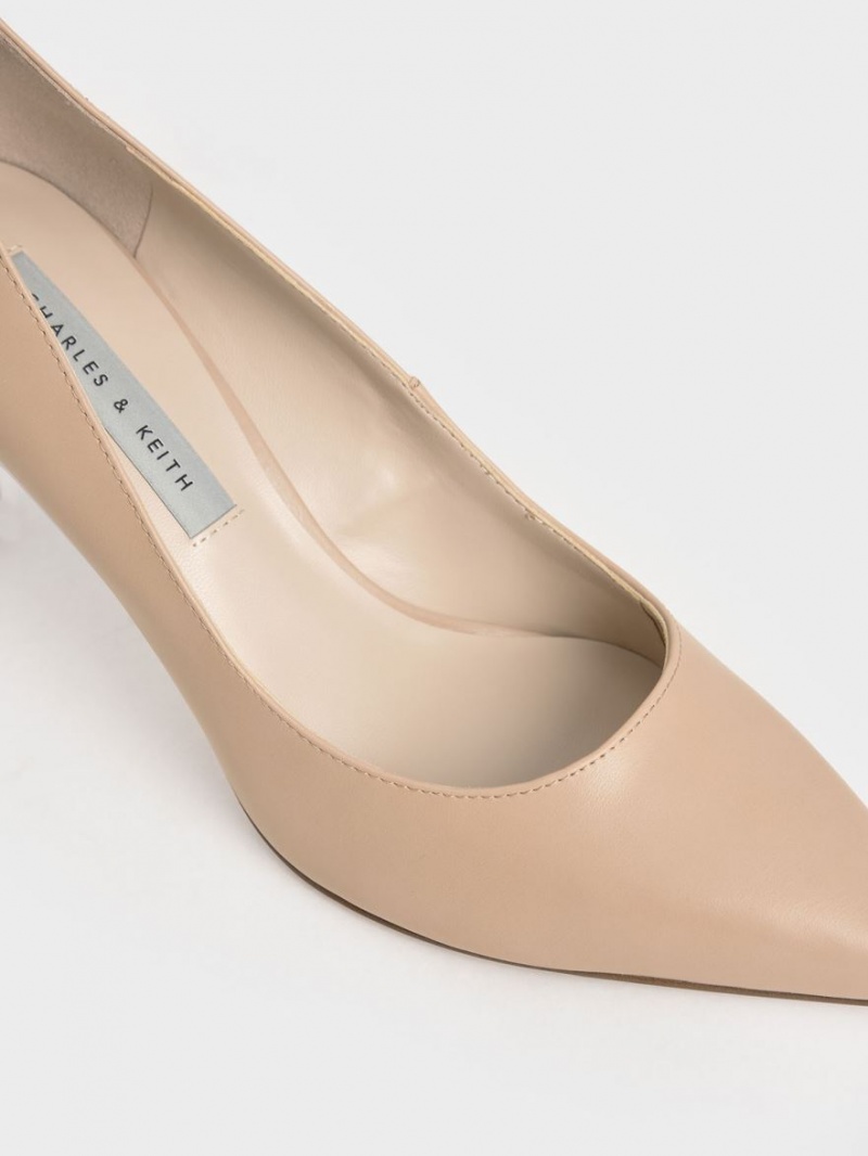 Charles & Keith Klassische Stiletto Heel Pumps Beige | 802XMVRIL