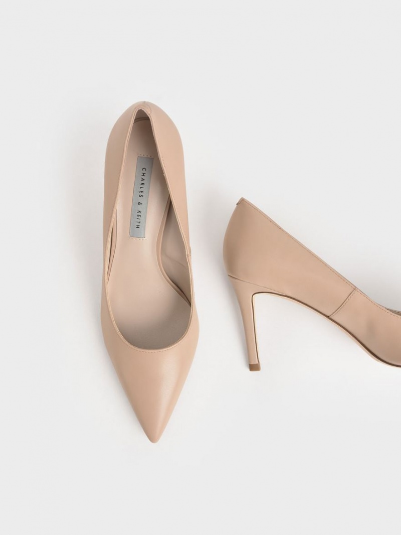 Charles & Keith Klassische Stiletto Heel Pumps Beige | 802XMVRIL