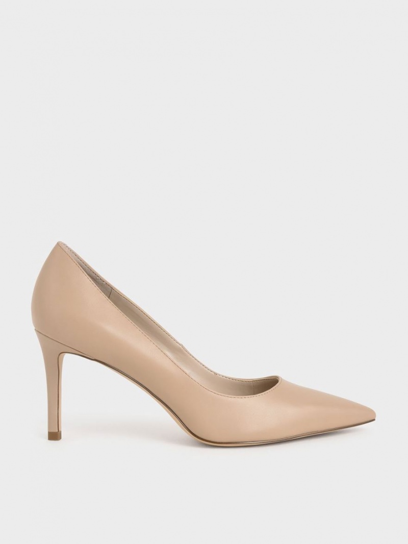 Charles & Keith Klassische Stiletto Heel Pumps Beige | 802XMVRIL