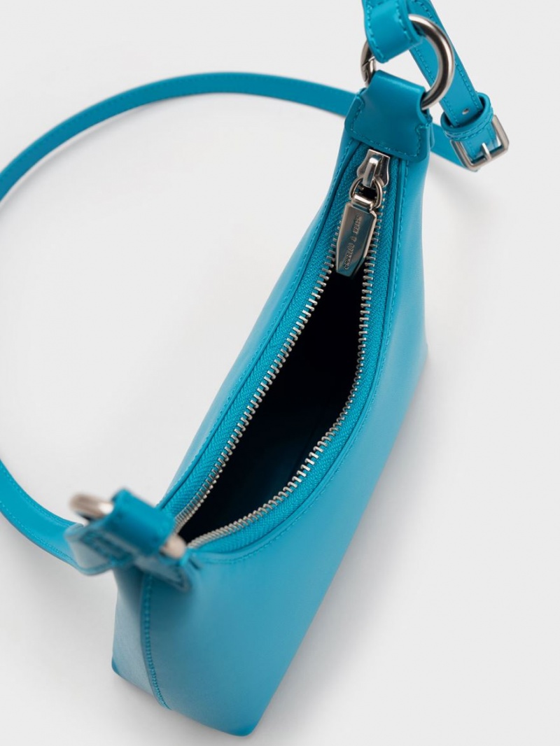 Charles & Keith Koi Chain Handle Schultertaschen Blau | 247MXUGYA