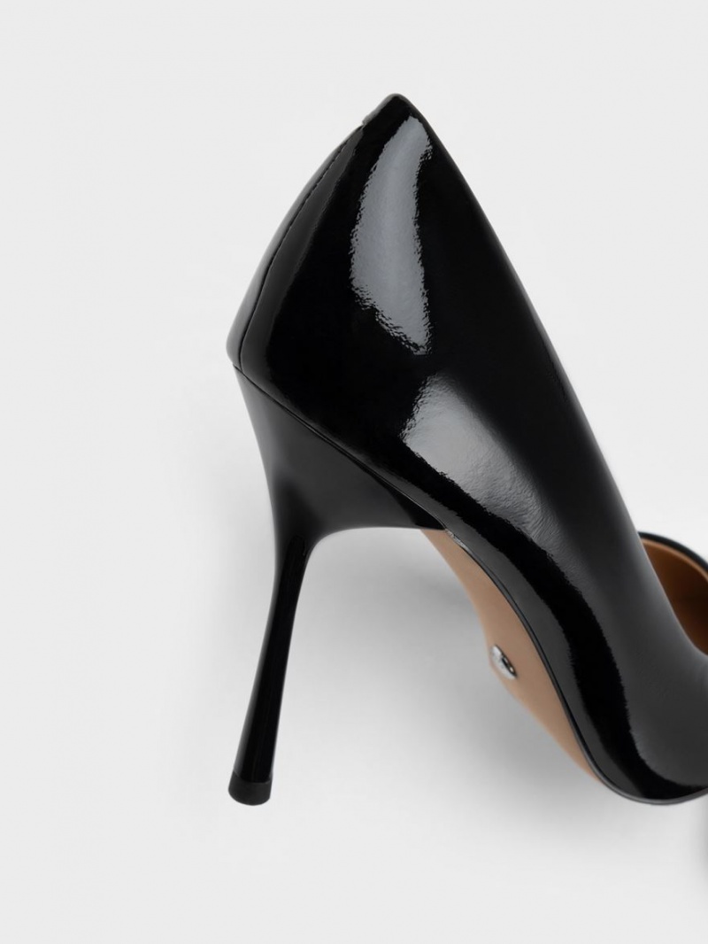 Charles & Keith Kyra Lack Leder Pumps Schwarz | 196TPQUKD