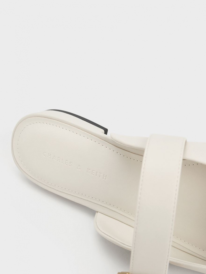 Charles & Keith Lack Pearl Schnallen Mary Jane Mules Mehrfarbig | 942PKFRSE