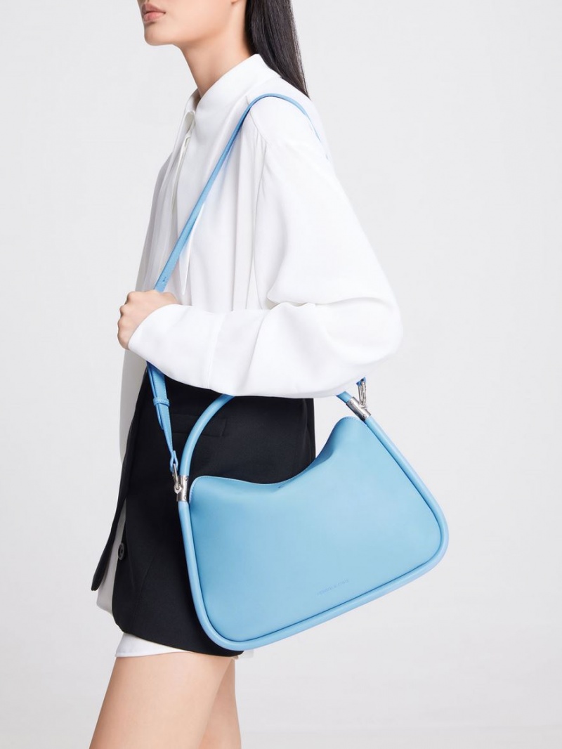 Charles & Keith Lara Hobo Tasche Blau | 034LVAFZX