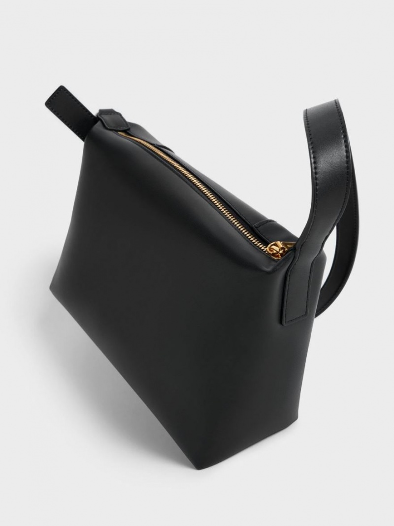 Charles & Keith Lorain Schultertaschen Schwarz | 092EPSJBG