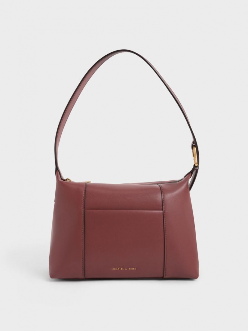 Charles & Keith Lorain Schultertaschen Schokolade | 580VKLZSN