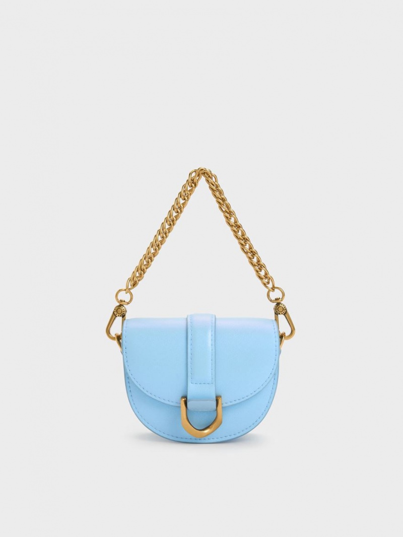 Charles & Keith Micro Gabine Satteltaschen Hellblau | 065EBPJUK