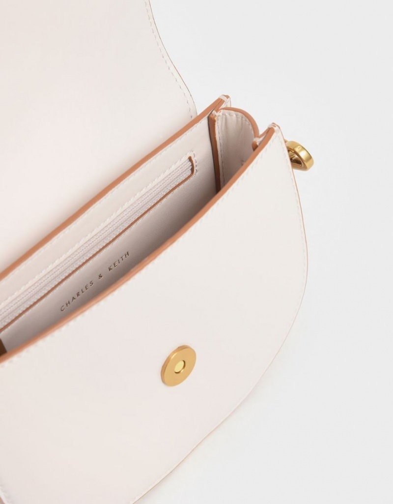 Charles & Keith Mini Gabine Satteltaschen Rosa | 058YQXRPJ