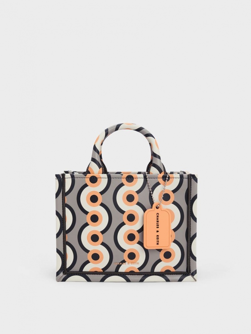 Charles & Keith Mini Jump Print Tragetaschen Mehrfarbig | 162ESLMID