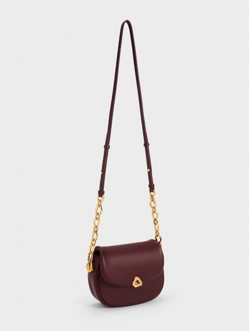 Charles & Keith Moira Braided Handtasche Dunkelschokolade | 360XHUNPR