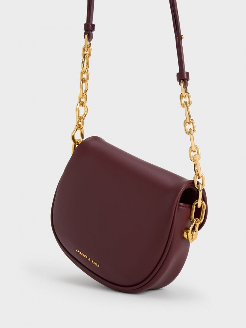 Charles & Keith Moira Braided Handtasche Dunkelschokolade | 360XHUNPR