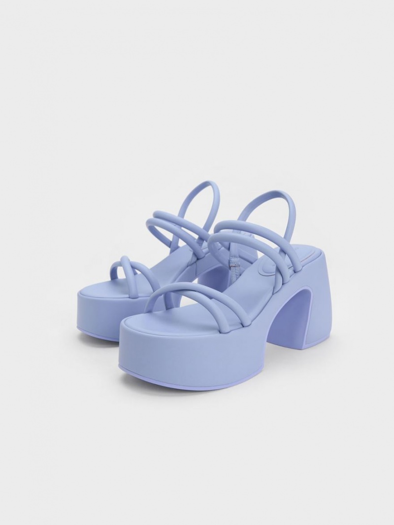 Charles & Keith Nerissa Tubular​ Plateausandalen Lila | 874HBKWMJ