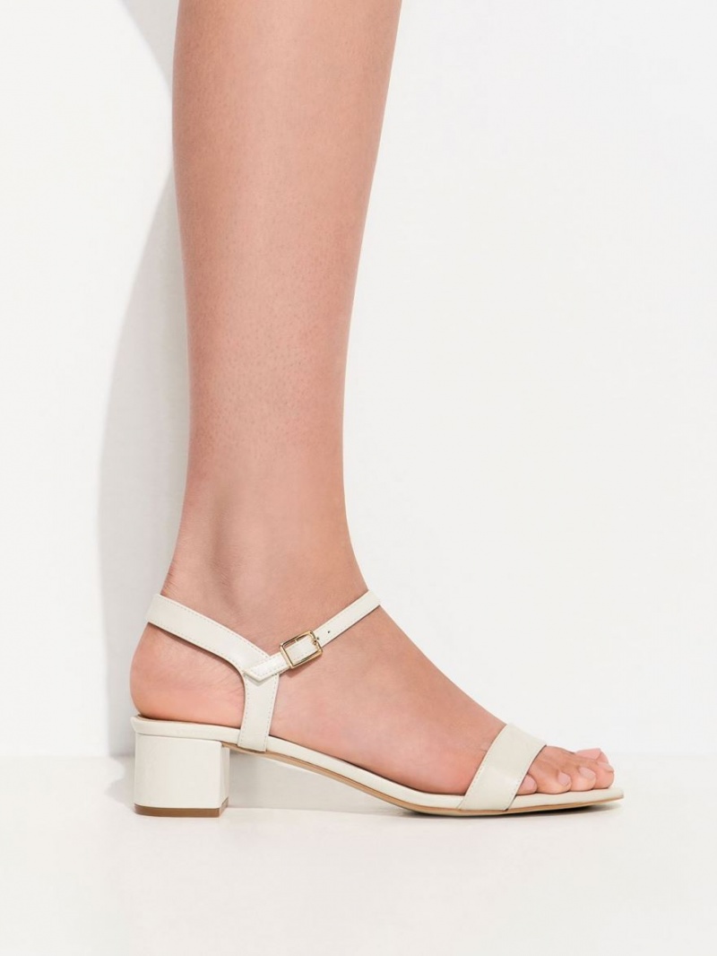 Charles & Keith Open-Kappe Sandalen Absatz Weiß | 351LIYGVB