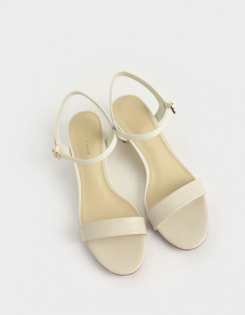 Charles & Keith Open-Kappe Sandalen Absatz Weiß | 351LIYGVB