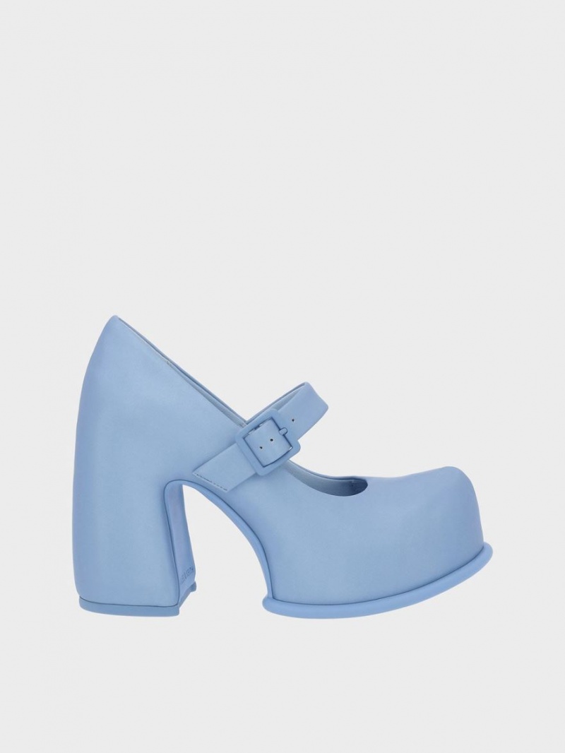 Charles & Keith Pixie Plattform Mary Jane Schuhe Blau | 736IMRLDC