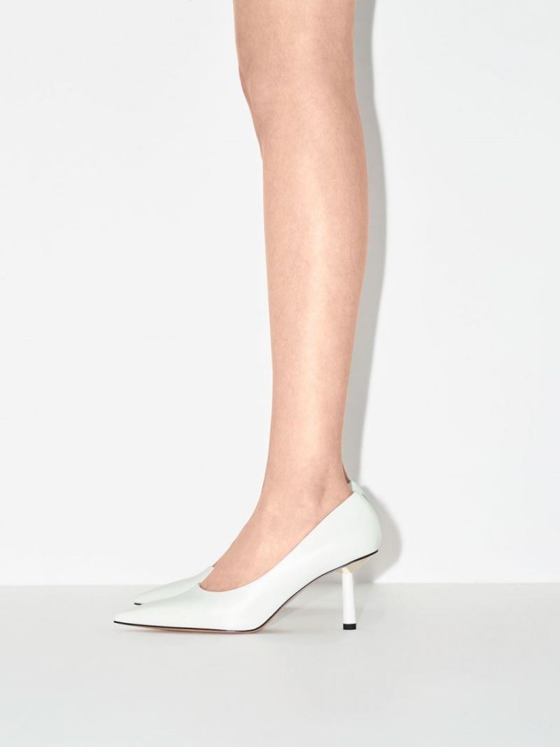 Charles & Keith Pointed-Kappe Cylindrical Heel Pumps Weiß | 319DHSNFI