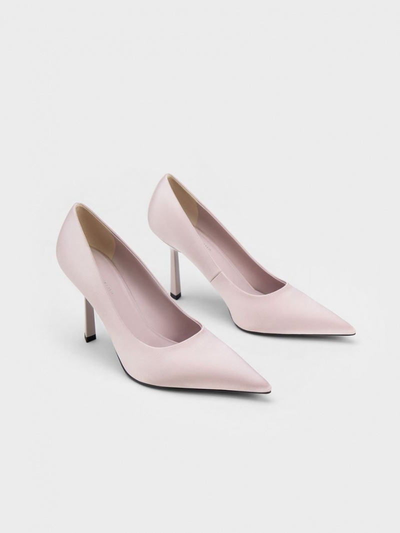 Charles & Keith Recycled Polyester Pointed-Kappe Pumps Lila | 218RBJGAT