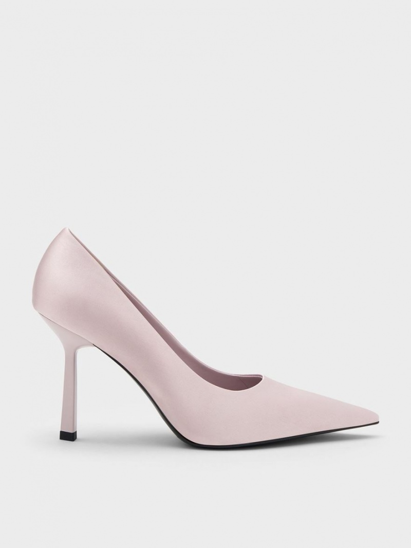 Charles & Keith Recycled Polyester Pointed-Kappe Pumps Lila | 218RBJGAT