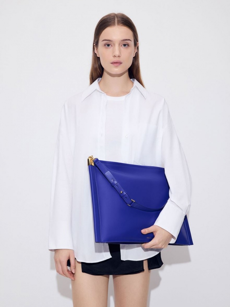 Charles & Keith Ridley Slouchy Tragetaschen Blau | 021CHNDPS