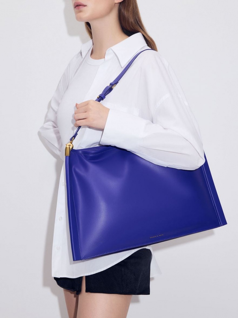 Charles & Keith Ridley Slouchy Tragetaschen Blau | 021CHNDPS